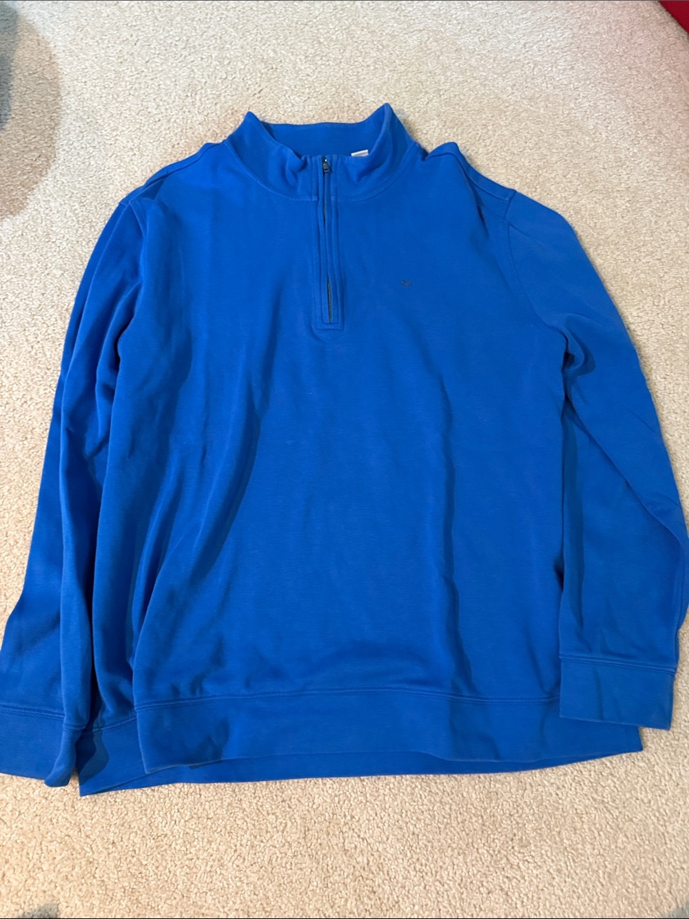 Men's Blue Quarter-Zip Sweater